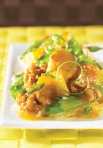Tofu Stir-Fry Recipe with Snow Peas and Walnuts Image